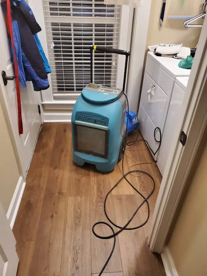 Commercial dehumidifier deployed for Flood Damage Cleanup in Parkway
